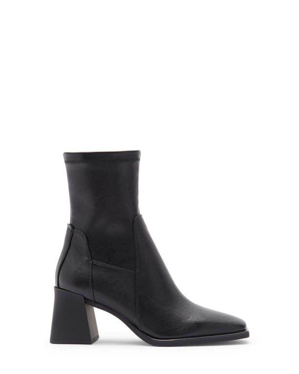 Steve Madden Black Vallie Square Toe Bootie