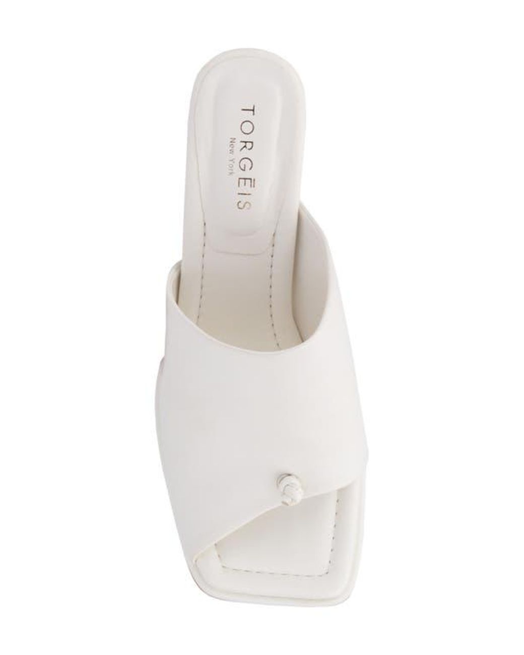 TORGEIS White Darla Slide Sandal