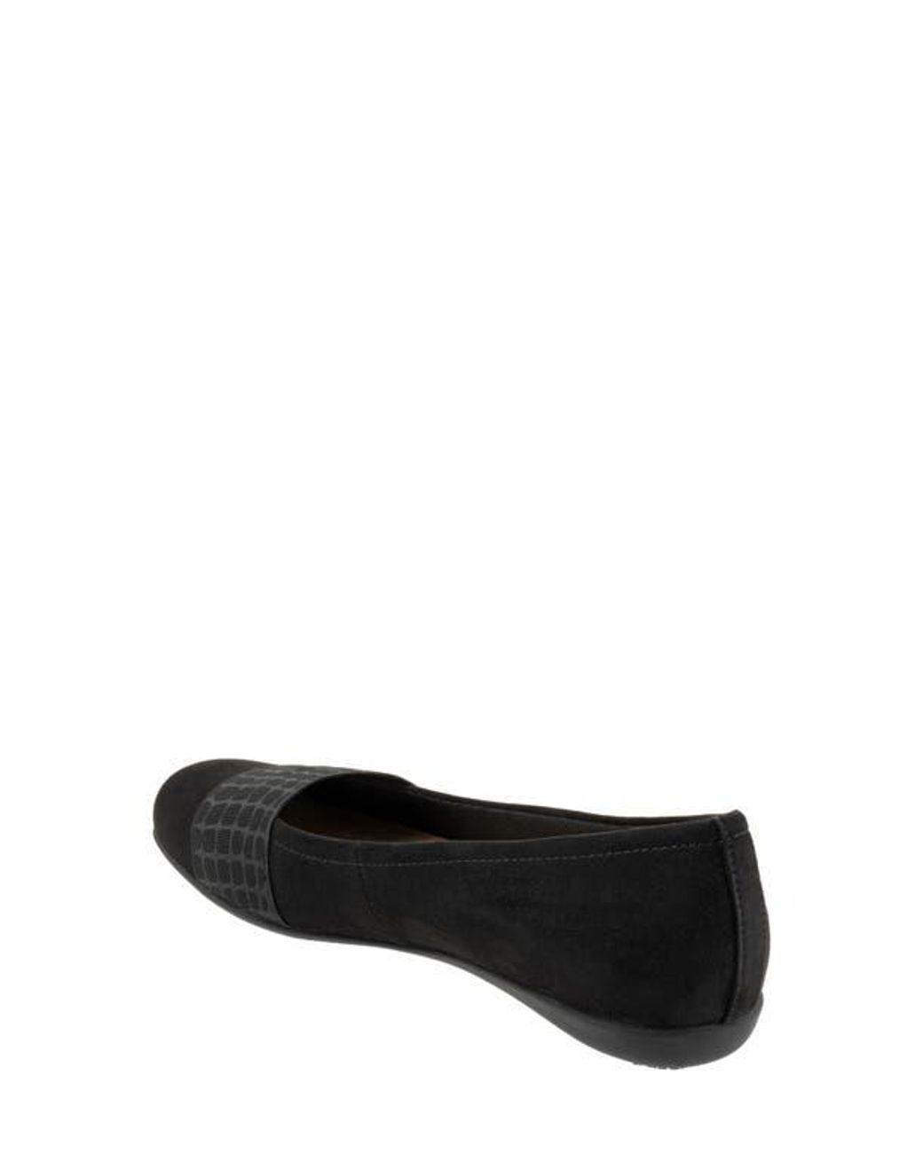Trotters Black Samantha Flat