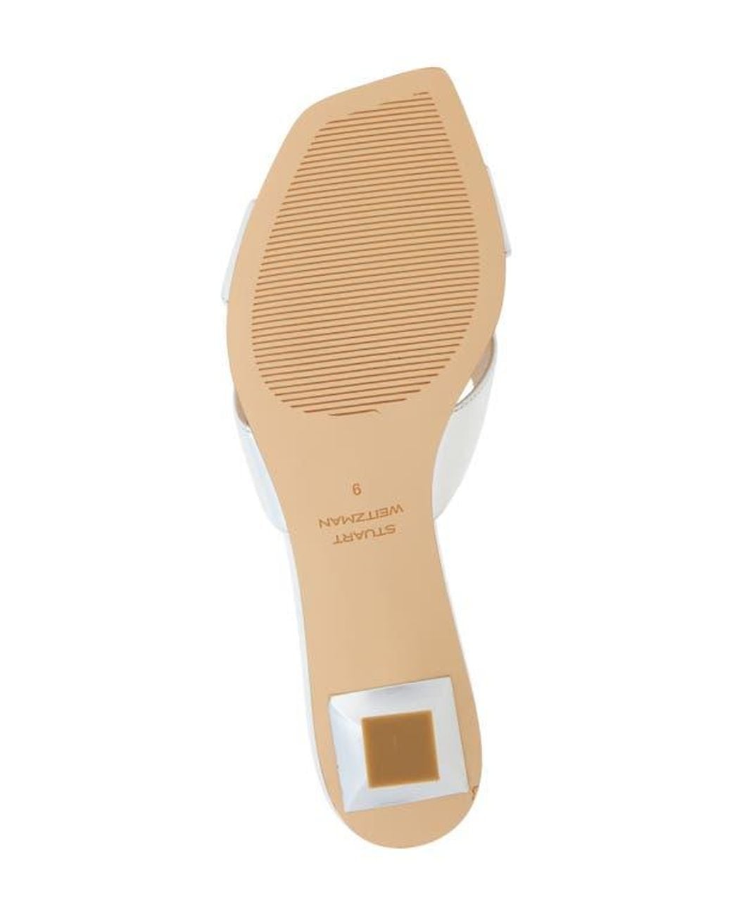 Stuart Weitzman White Miami 50 Slide Sandal