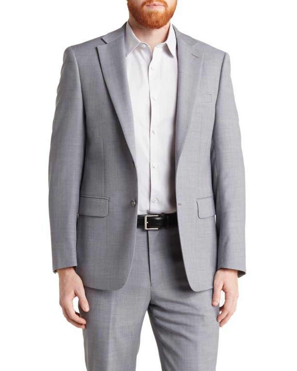 Calvin Klein Gray Medium Slim Stretch Suit Jacket for men
