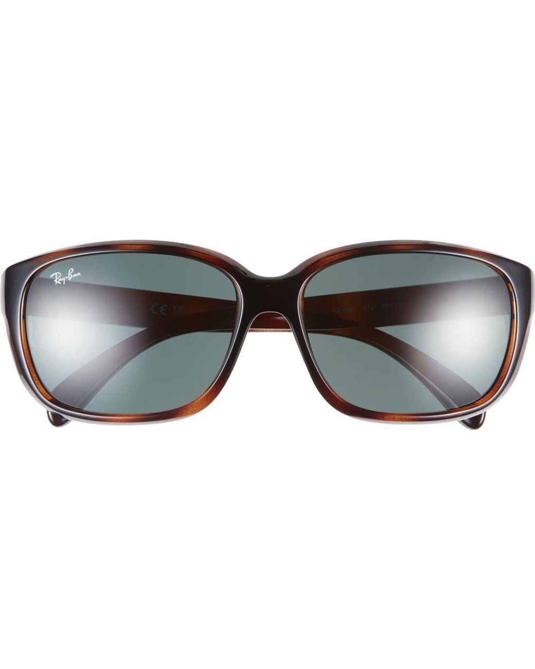 Ray-Ban Brown 58Mm Rectangular Sunglasses