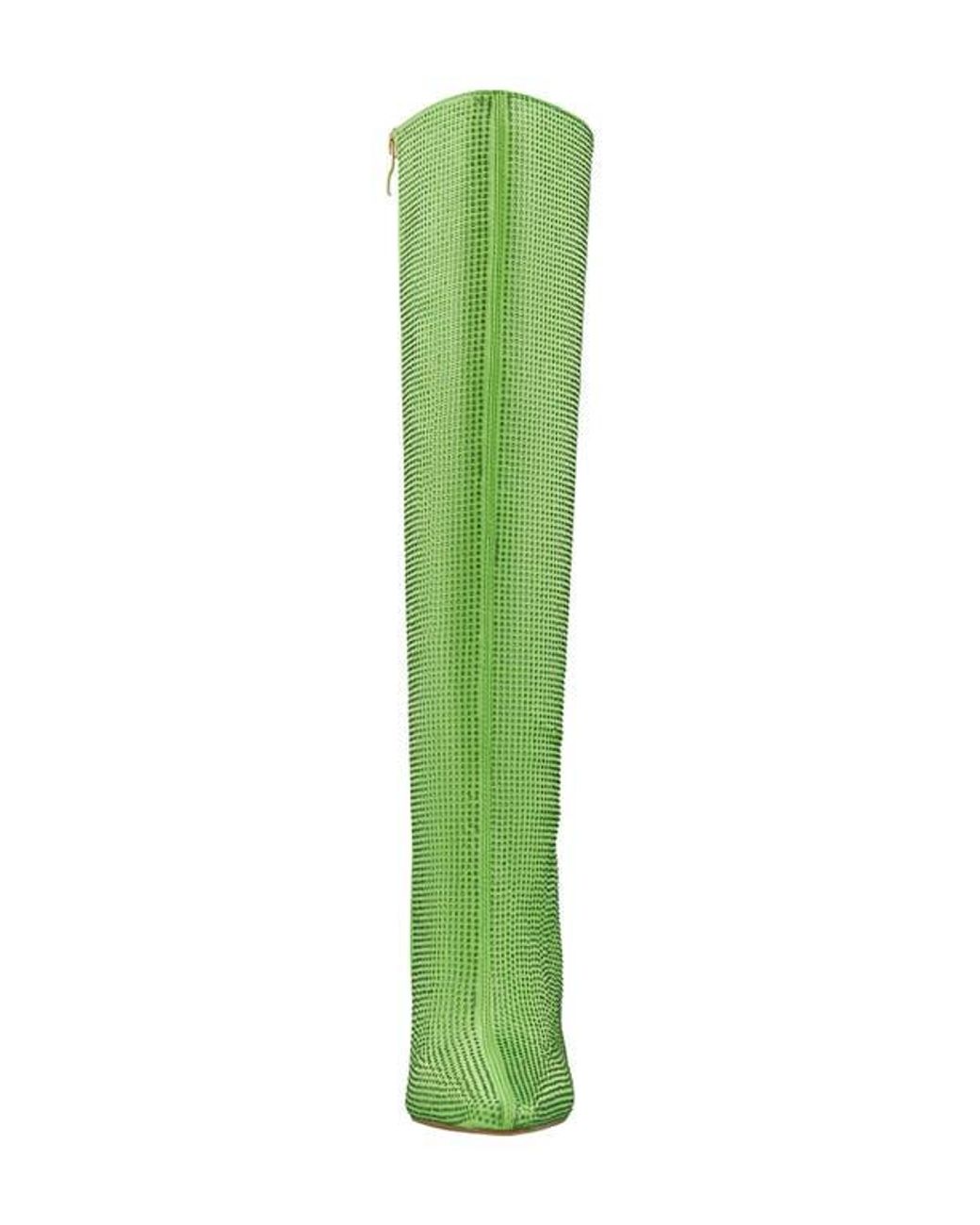 Lady Couture Green Diamond Rhinestone Pointed Toe Boot