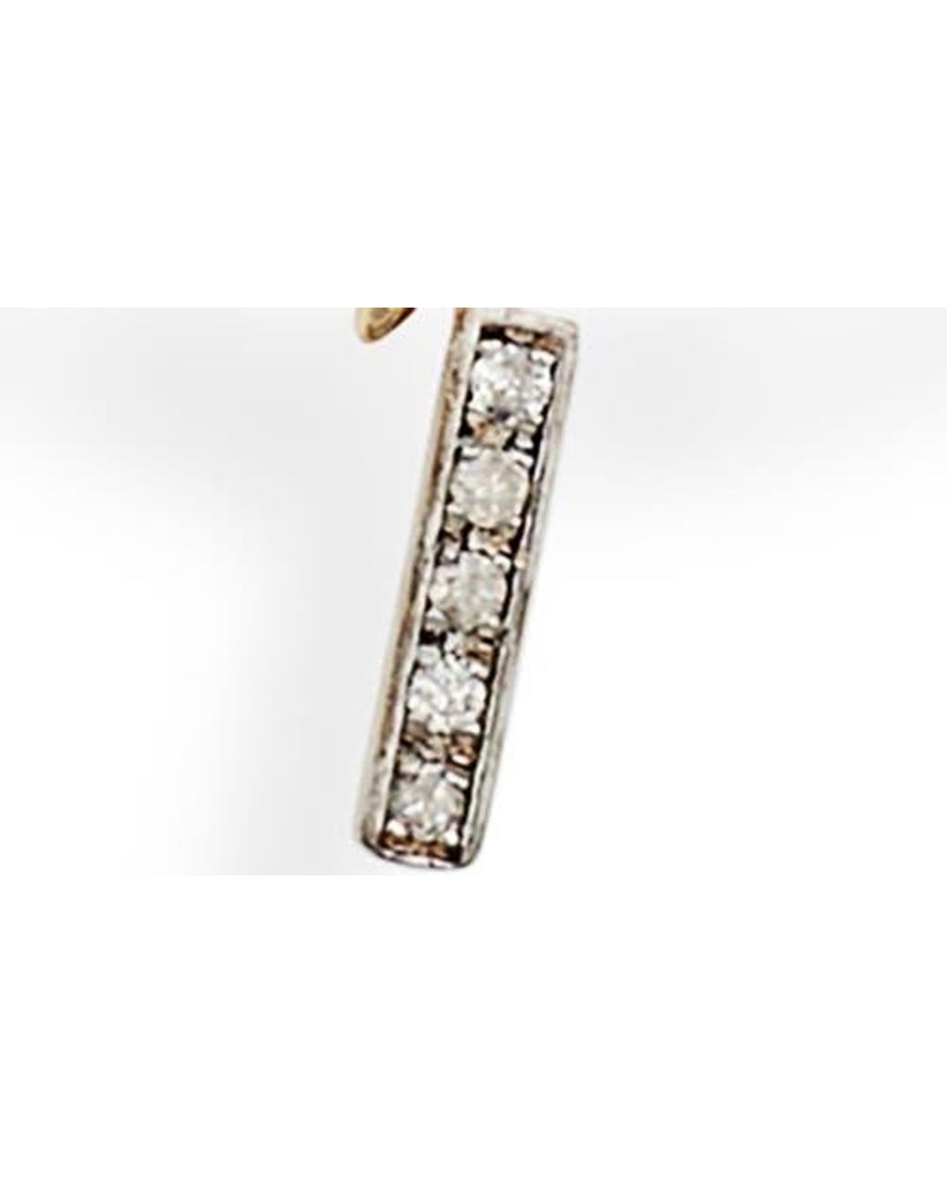 Meshmerise White Diamond Initial Charm Bracelet