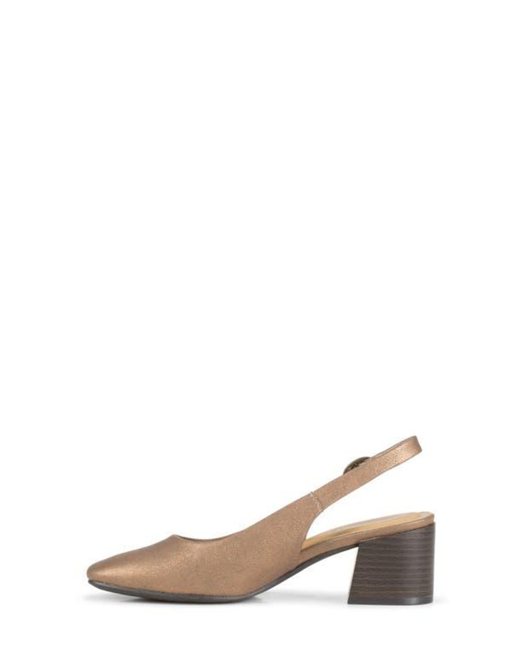 BareTraps Natural Ester Block Heel Slingback Pump