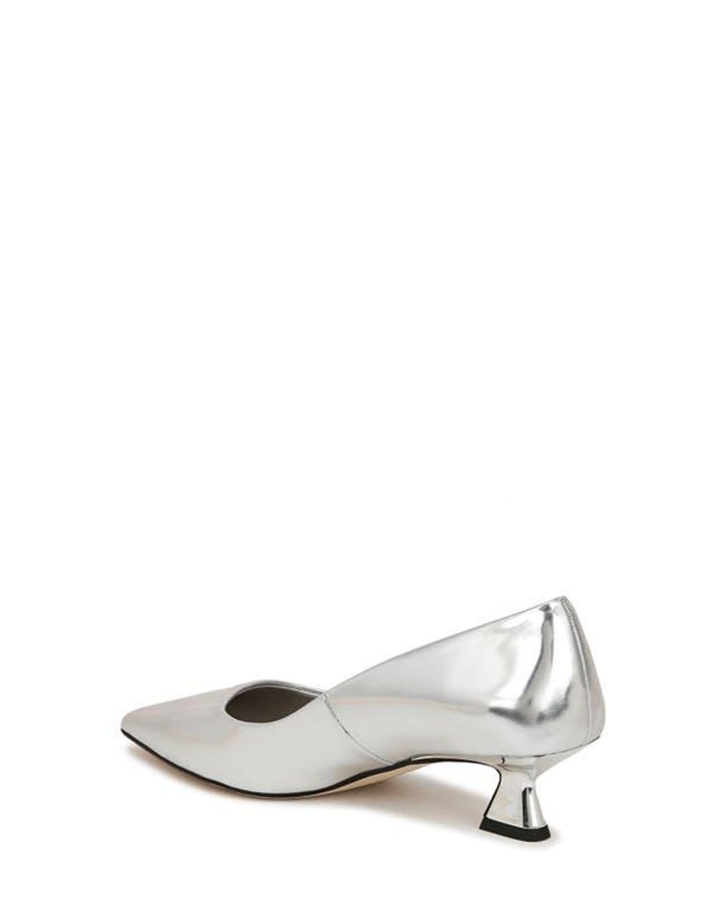 Sarto White Diva Kitten Heel Pointed Toe Pump