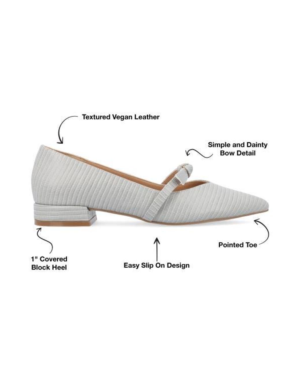 Journee Collection White Cait Snake Embossed Pump