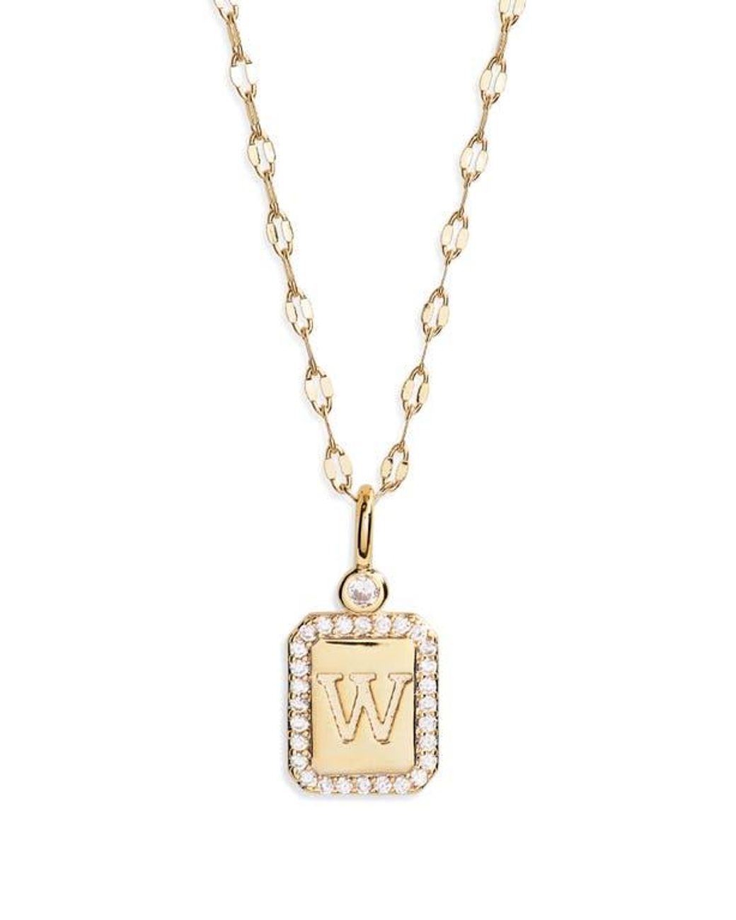 Leith Metallic Initial Pendant Necklace