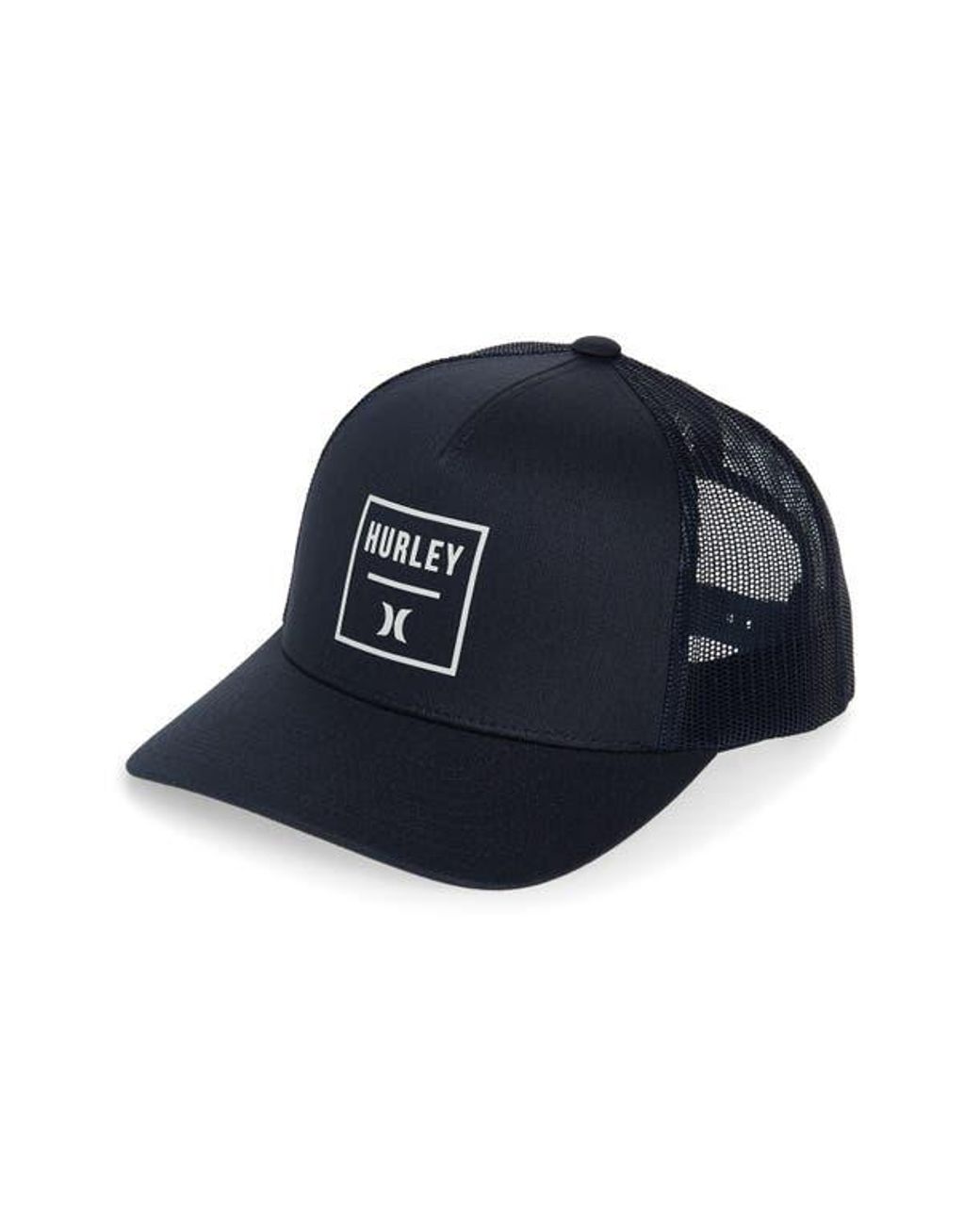 Hurley Blue Square Trucker Hat for men