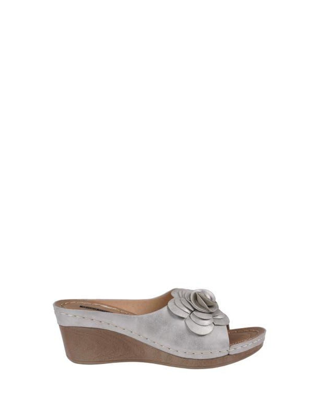 Good Choice New York Gray Tokyo Floral Wedge Sandal