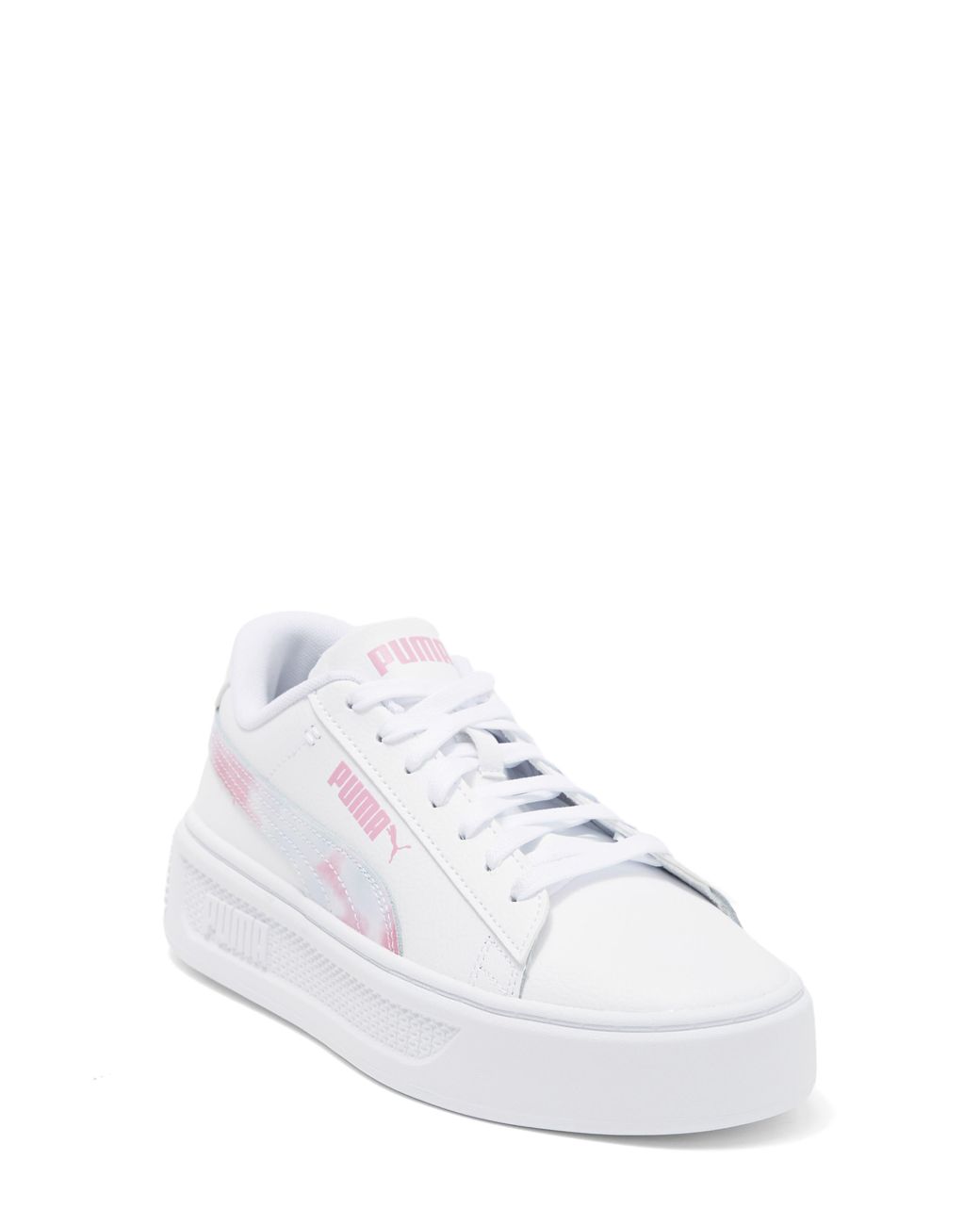 PUMA Smash Platform V3 Soft Sneaker in White | Lyst