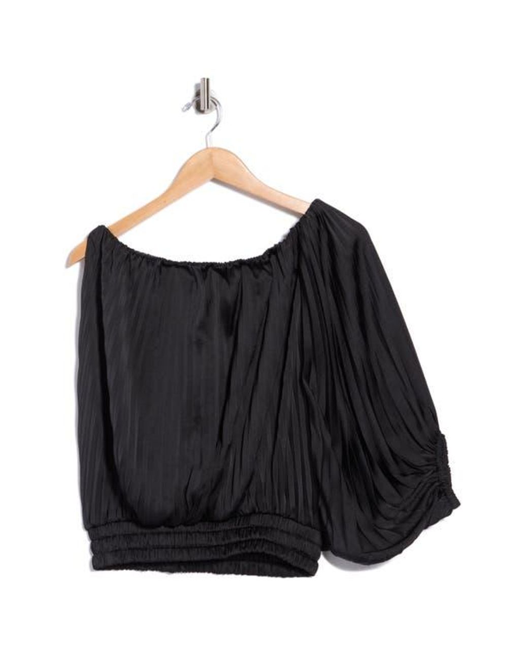 A.L.C. Black Mara One-Shoulder Top