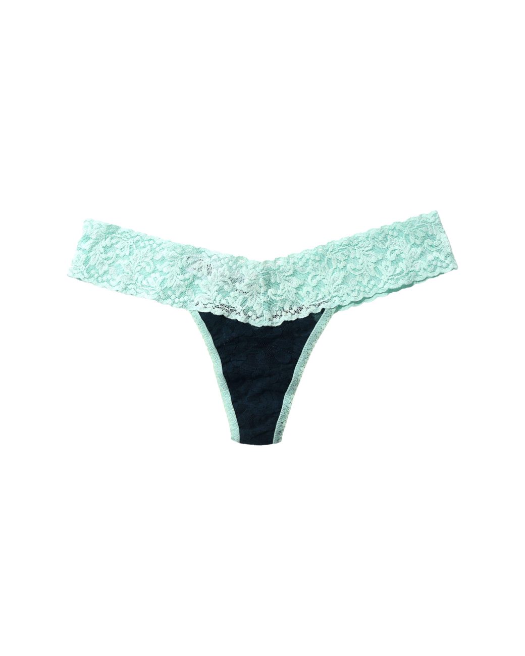 Hanky Panky Signature Lace Low Rise Thong in Blue