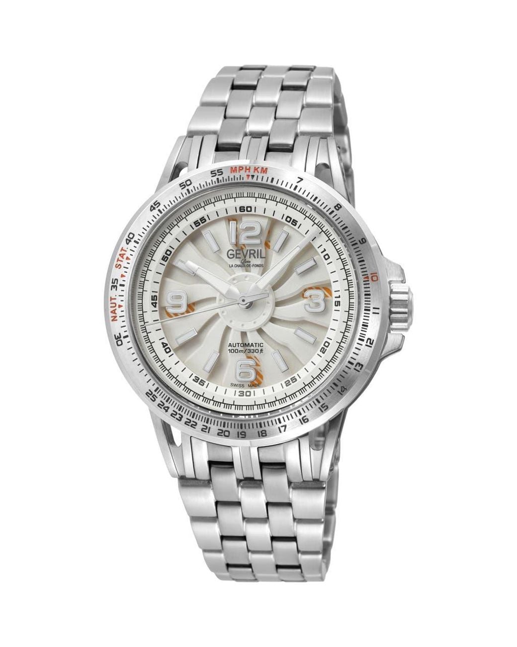 Gevril Gray Wind Master Automatic Bracelet Watch, 44Mm for men