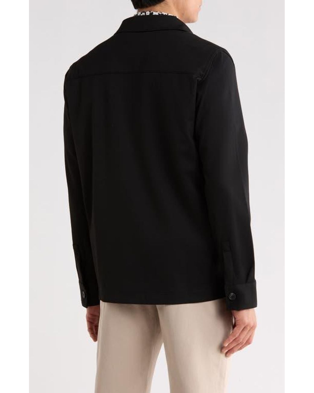 Ted Baker Black Button Front Shirt Jacket for men