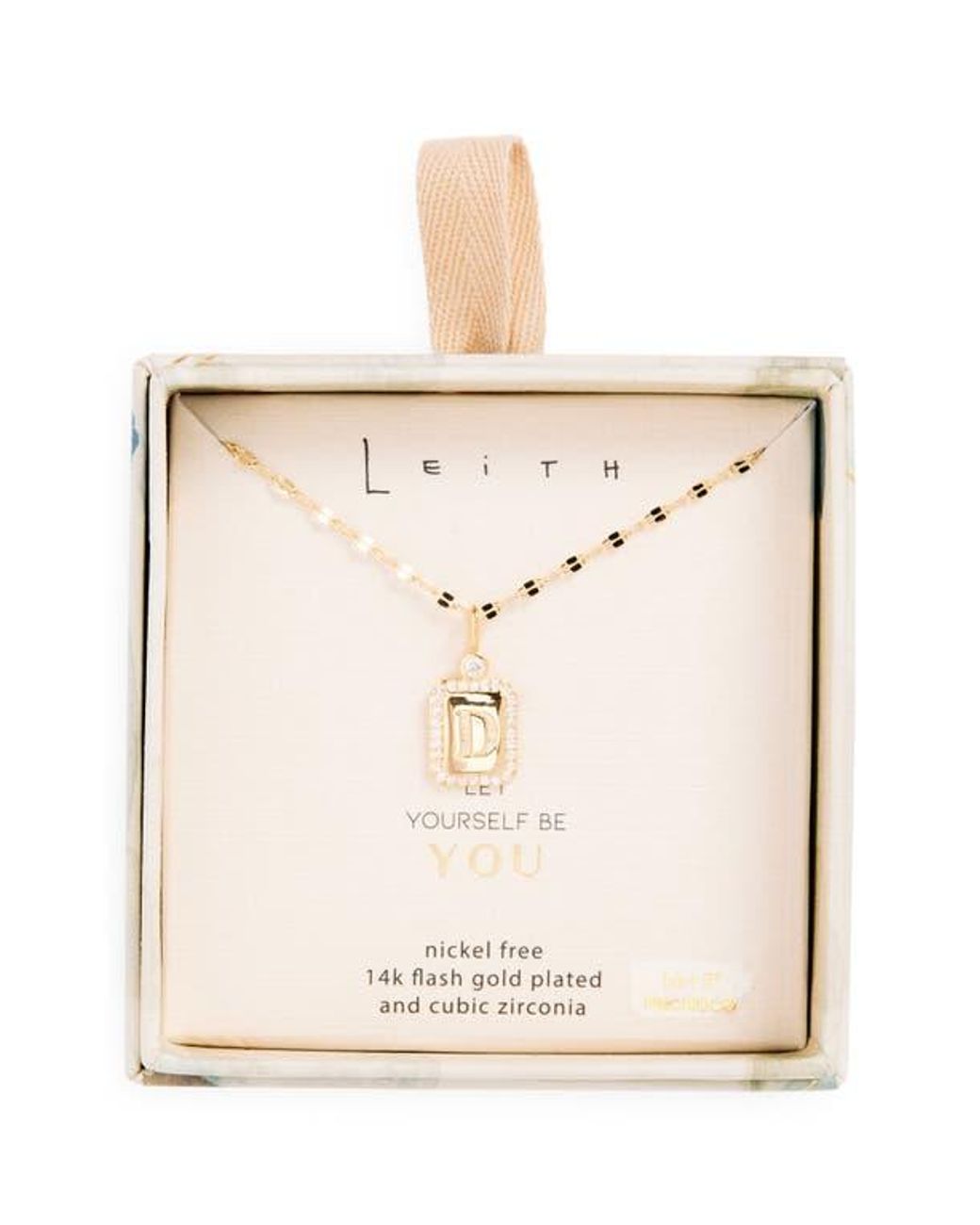 Leith Metallic Initial Pendant Necklace