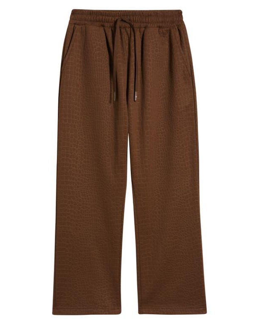 Saint Studio Brown Uno Texture Sweatpants for men