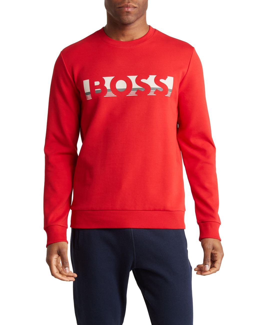 udrydde Bred vifte lure BOSS by HUGO BOSS Salbo Sweatshirt in Red for Men | Lyst