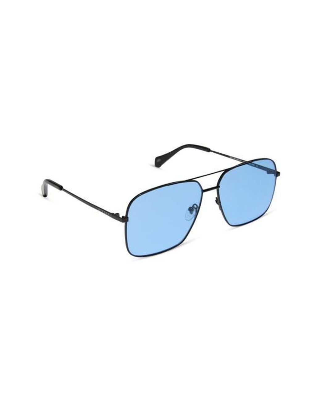 DIFF Blue Leo Aviator Sunglasses