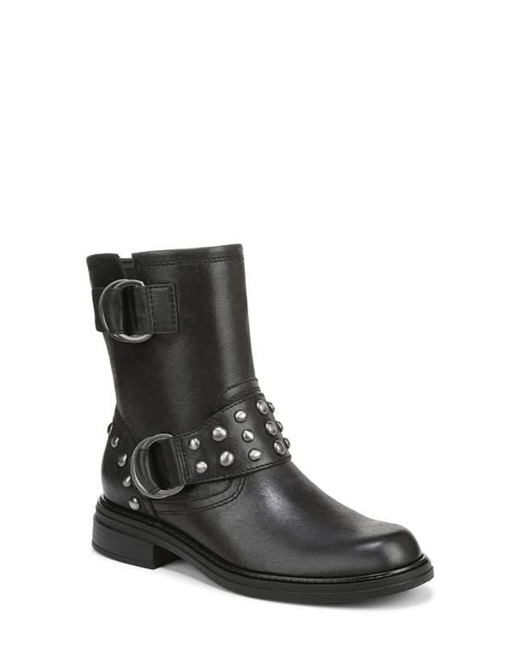 Naturalizer Black Optimus Stud Moto Boot