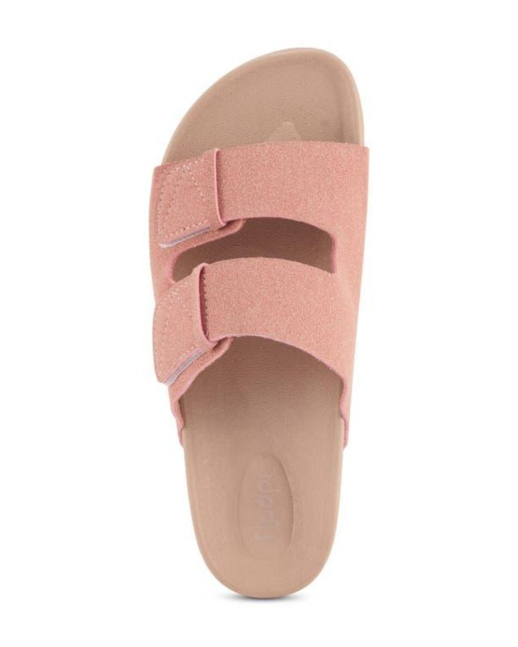 FLOOPI Pink Double Strap Slide Sandal