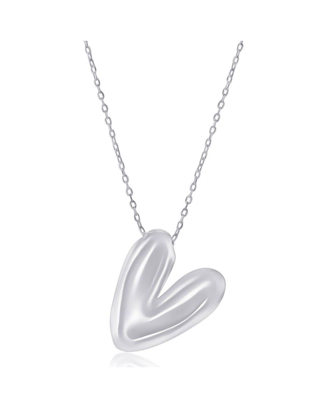 Simona White Bubble Initial Pendant Necklace