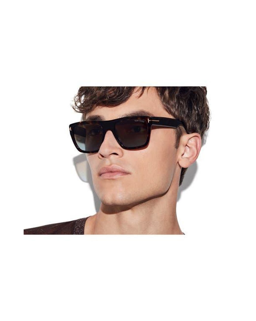 Tom Ford Brown Alberto 55Mm Gradient Square Sunglasses for men