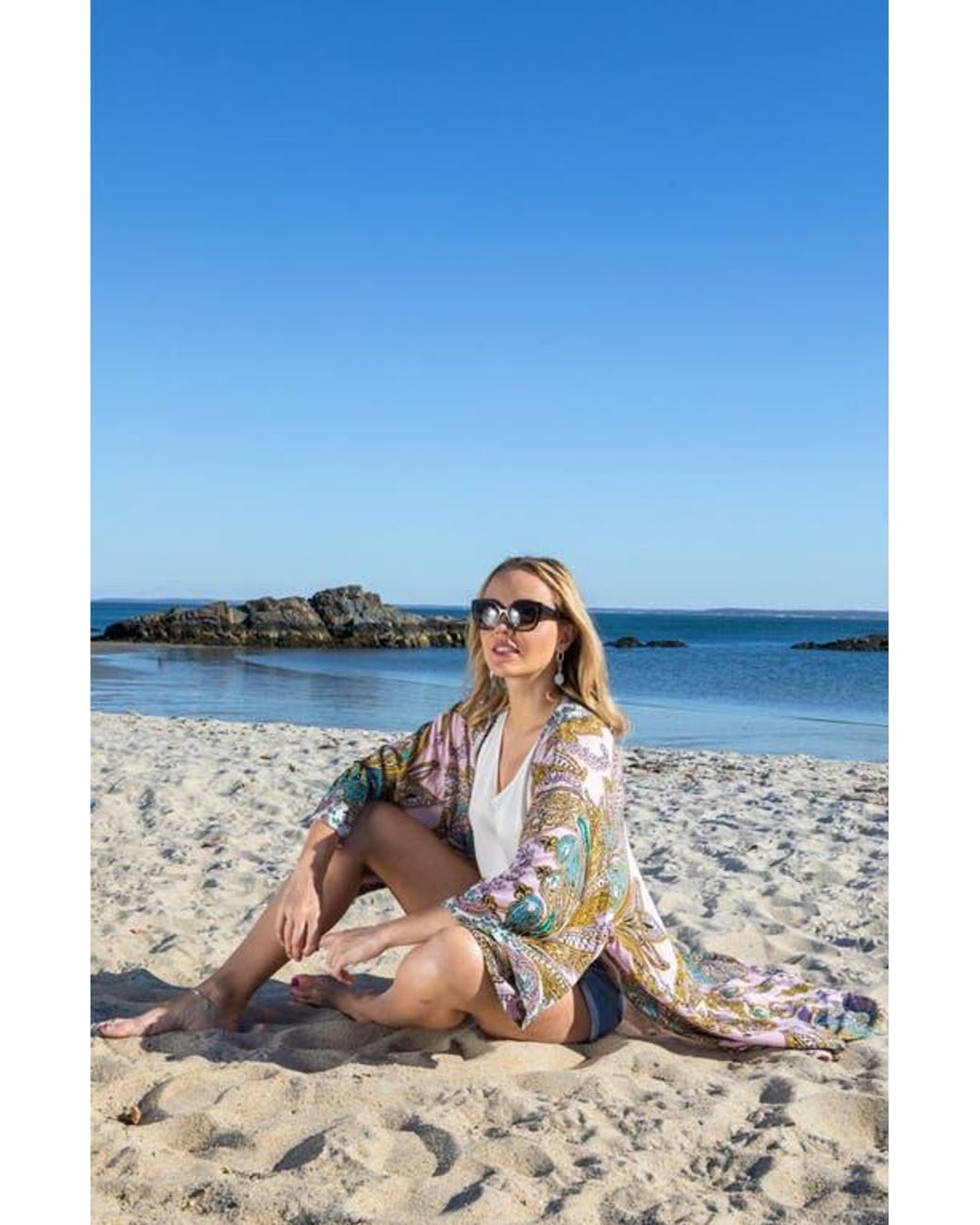 Saachi Pink Medallion Print Duster