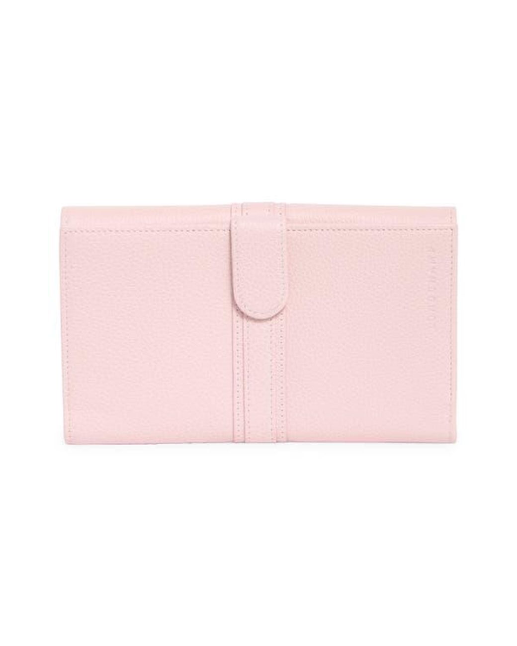 Longchamp Pink Leather Checkbook Wallet