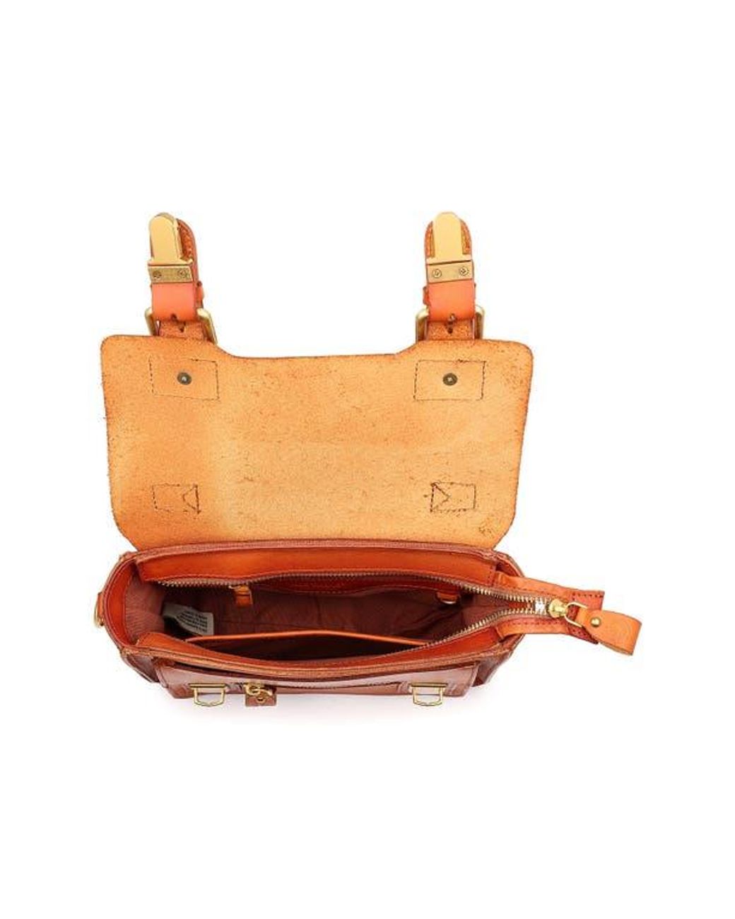 Old Trend Orange Aster Mini Leather Satchel