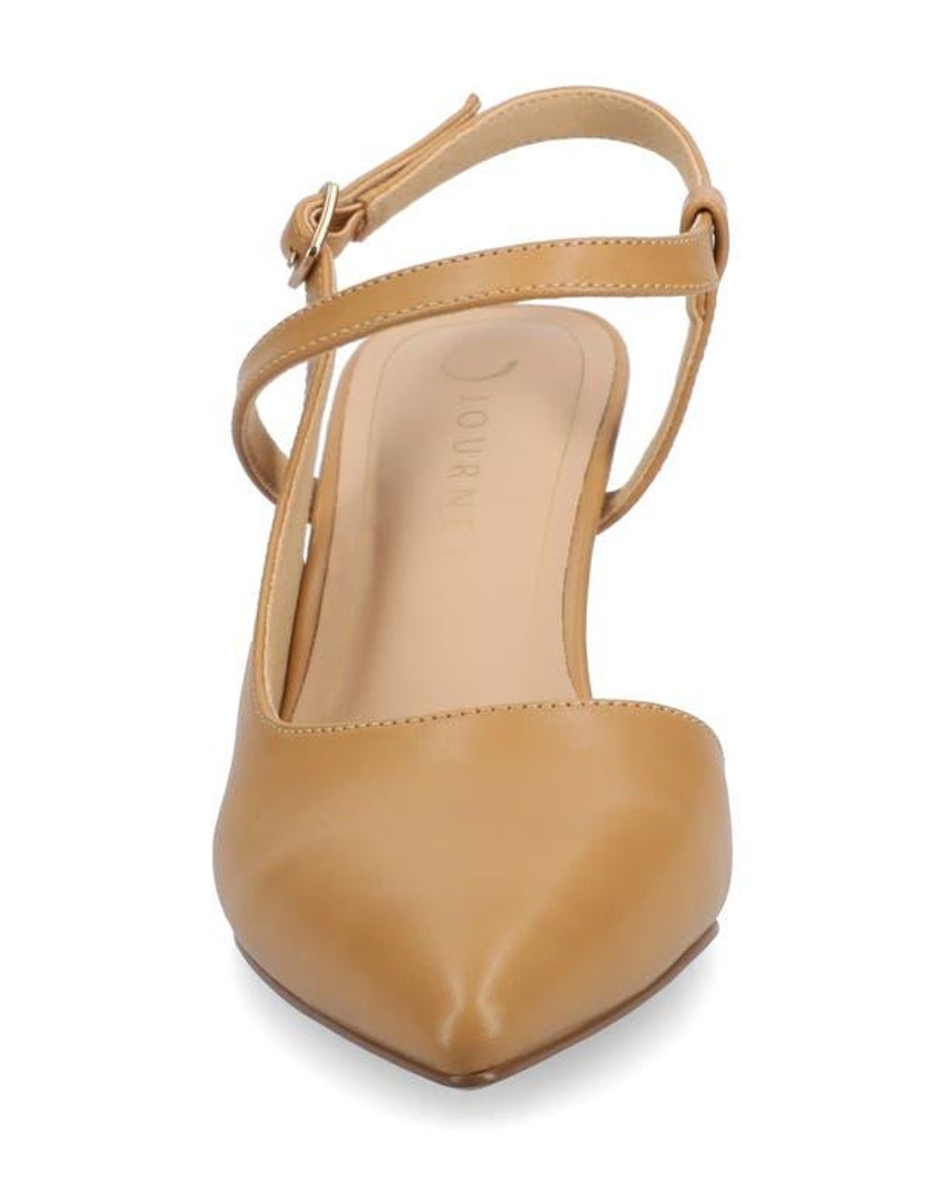 Journee Collection Natural Scipio Pointed Toe Pump