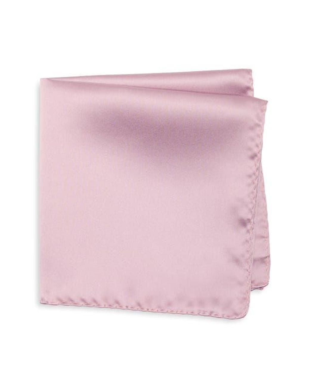 Con.struct Pink Solid Satin Pocket Square for men