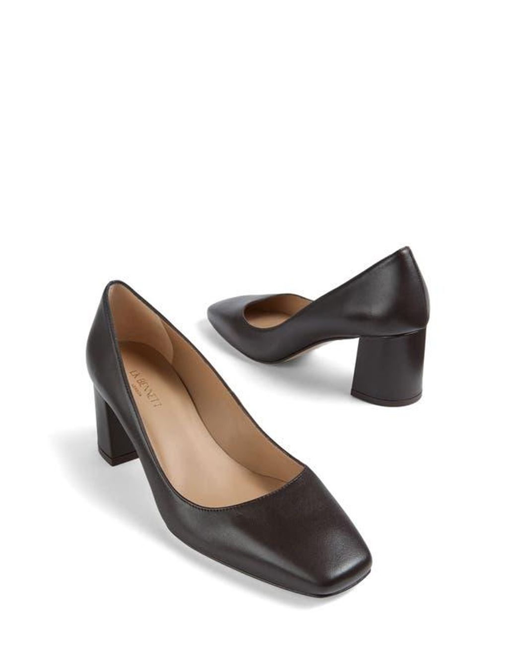L.K.Bennett Brown Sally Court Square Toe Pump