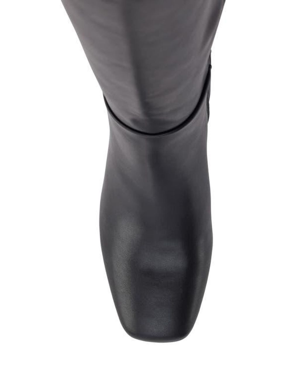 DKNY Black Knee-High Square-Toe Block Heel Boots