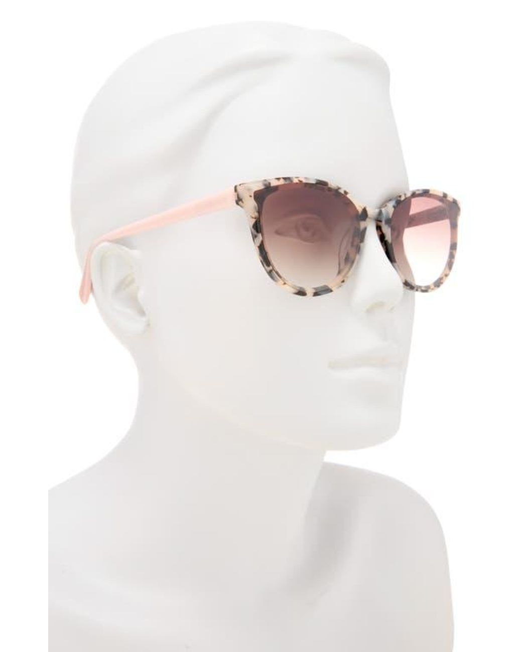 Ted Baker Pink 58Mm Gradient Round Sunglasses
