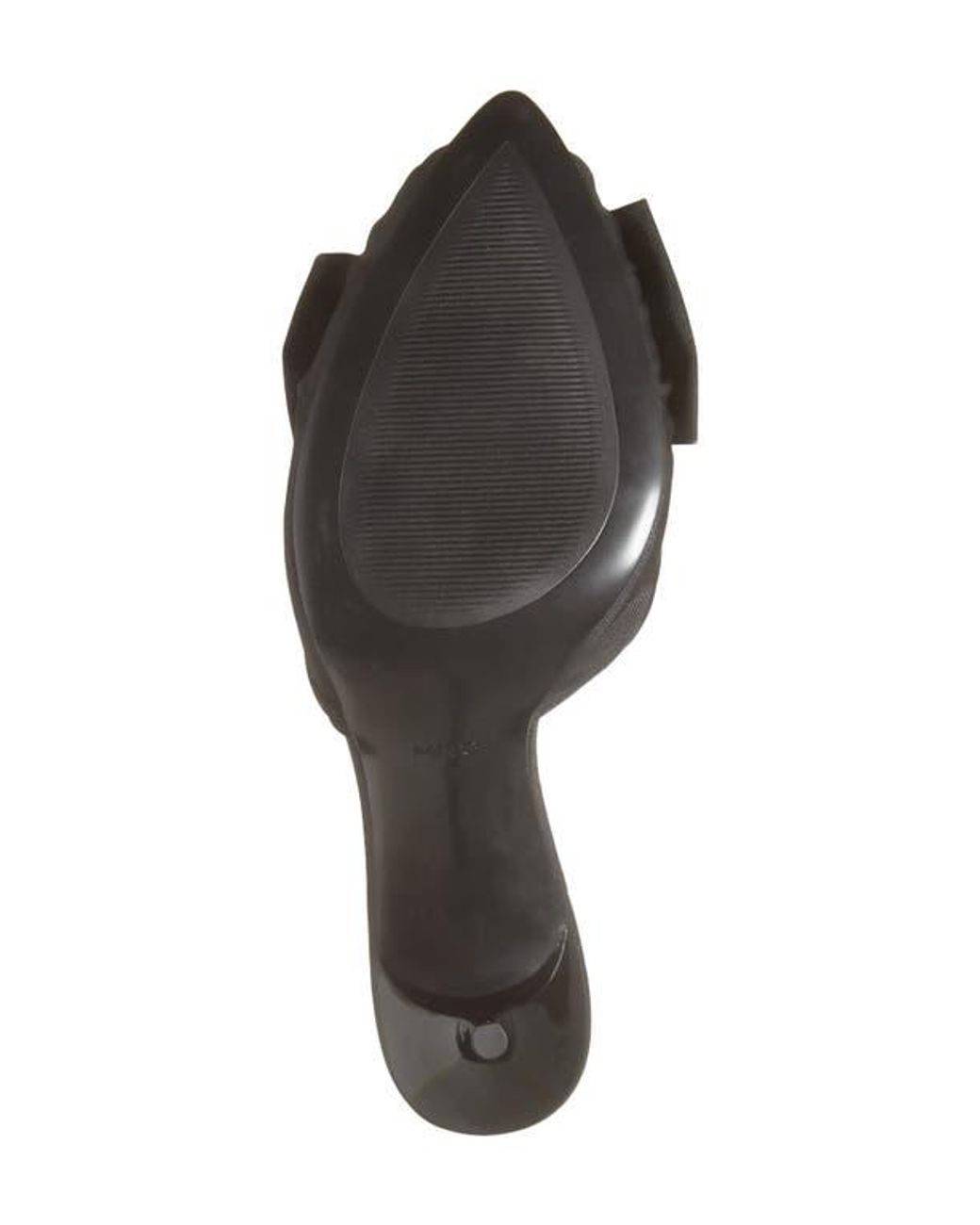 Mango Black Lasy Bow Slide Sandal
