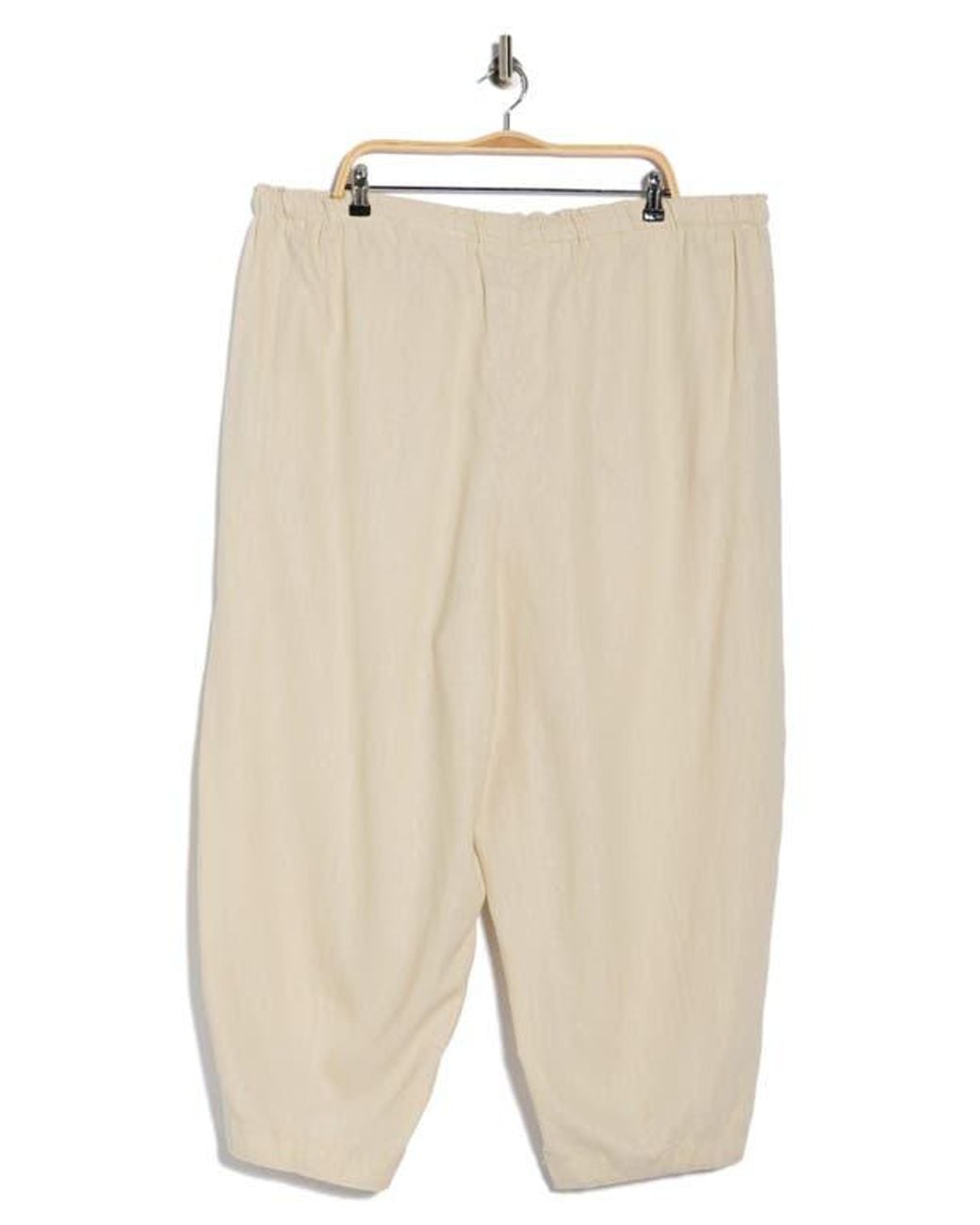 Max Studio Natural Drawstring Lantern Pants