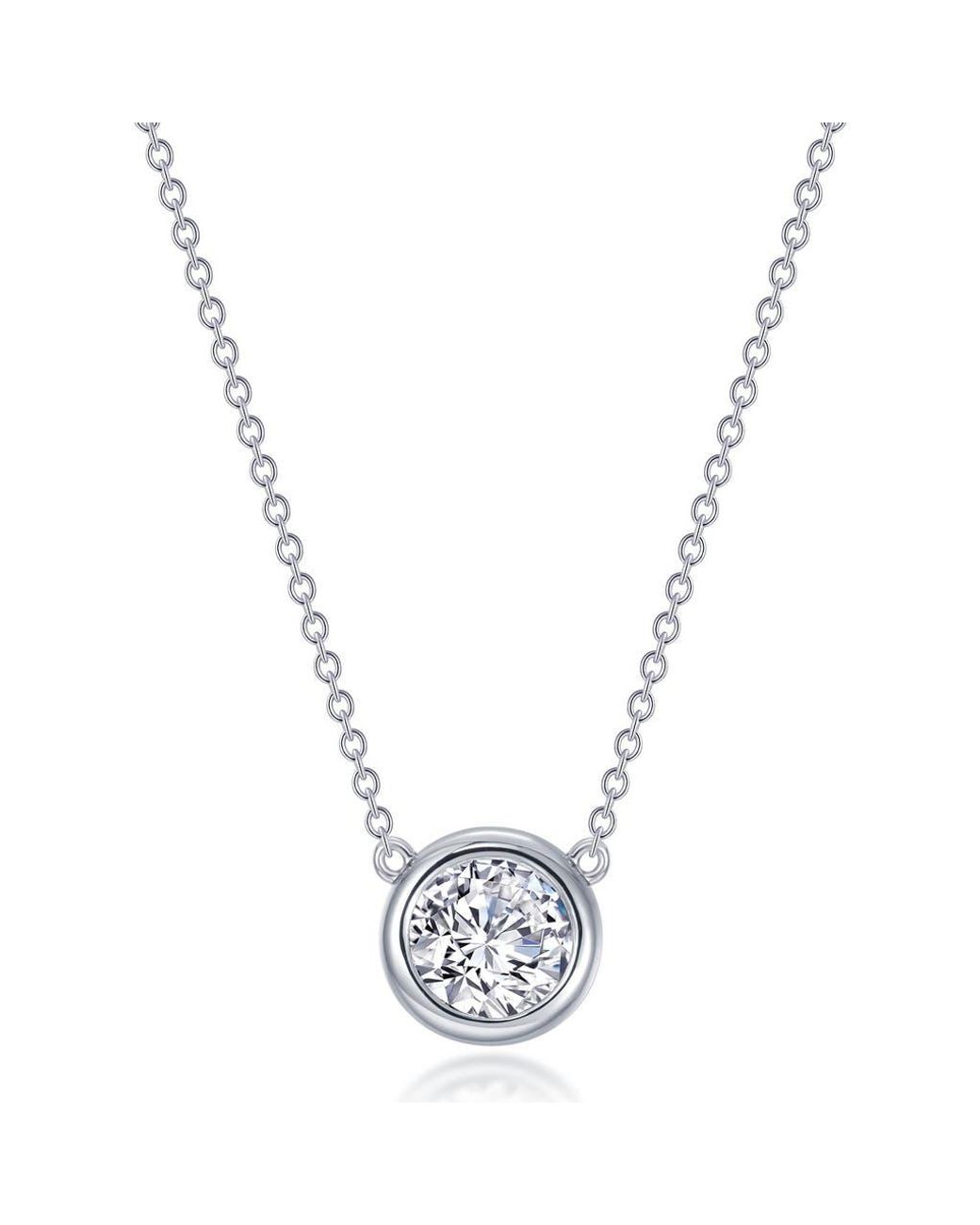 Lafonn Metallic Solitaire Bezel Necklace