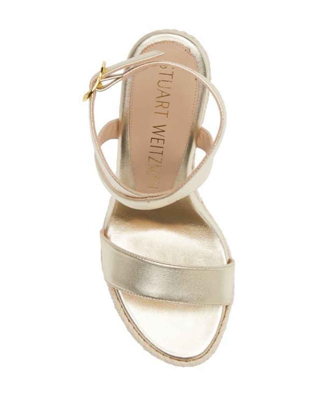 Stuart Weitzman Metallic Alex Platform Wedge Sandal