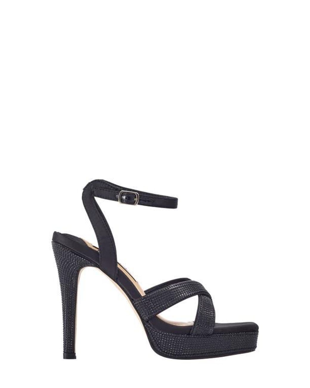 Lady Couture Blue Rhinestone Platform Sandal