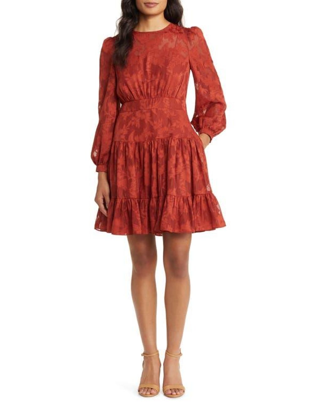 Eliza j metallic floral ball gown deals