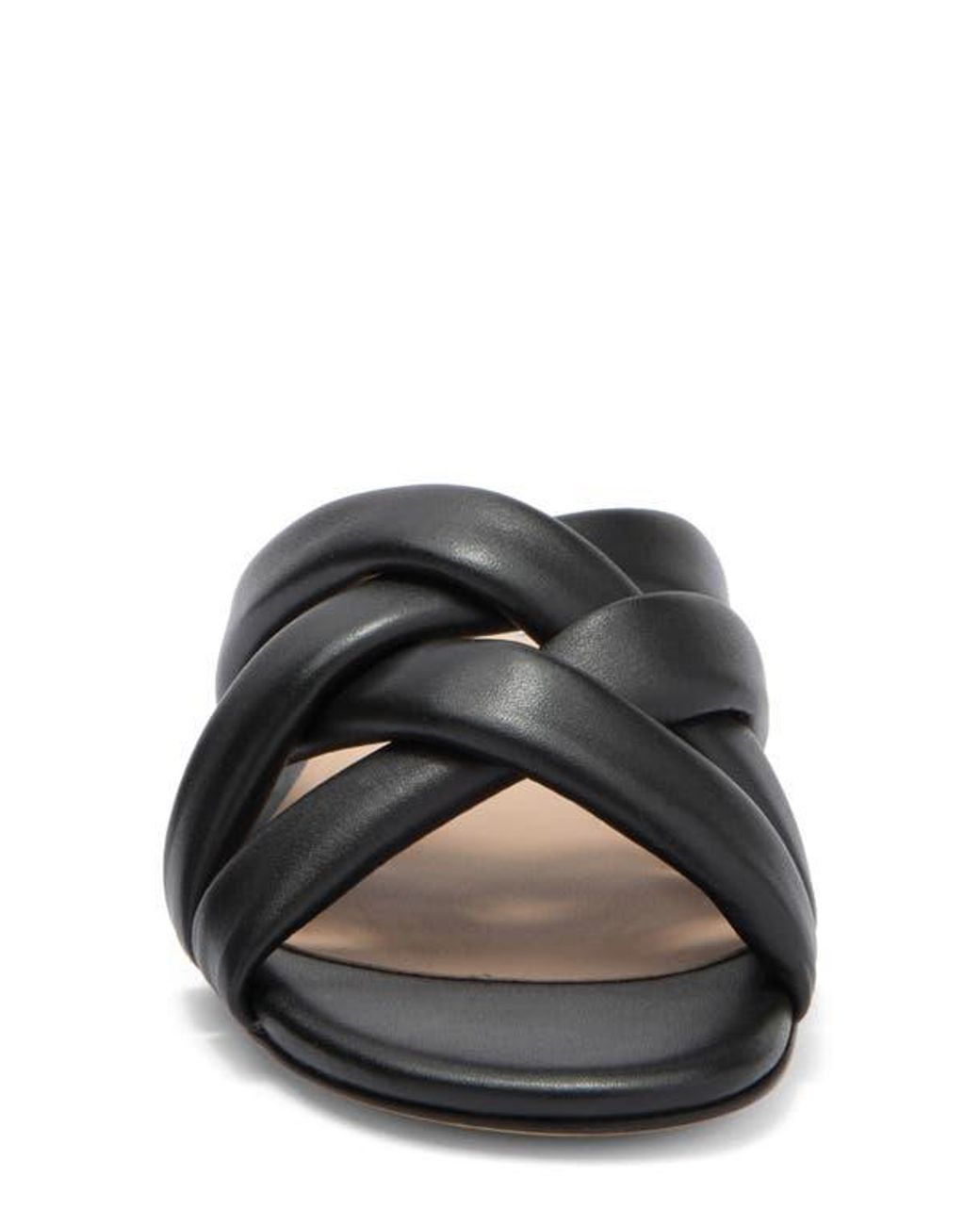 Stuart Weitzman Crossover Slide Sandal in Black | Lyst