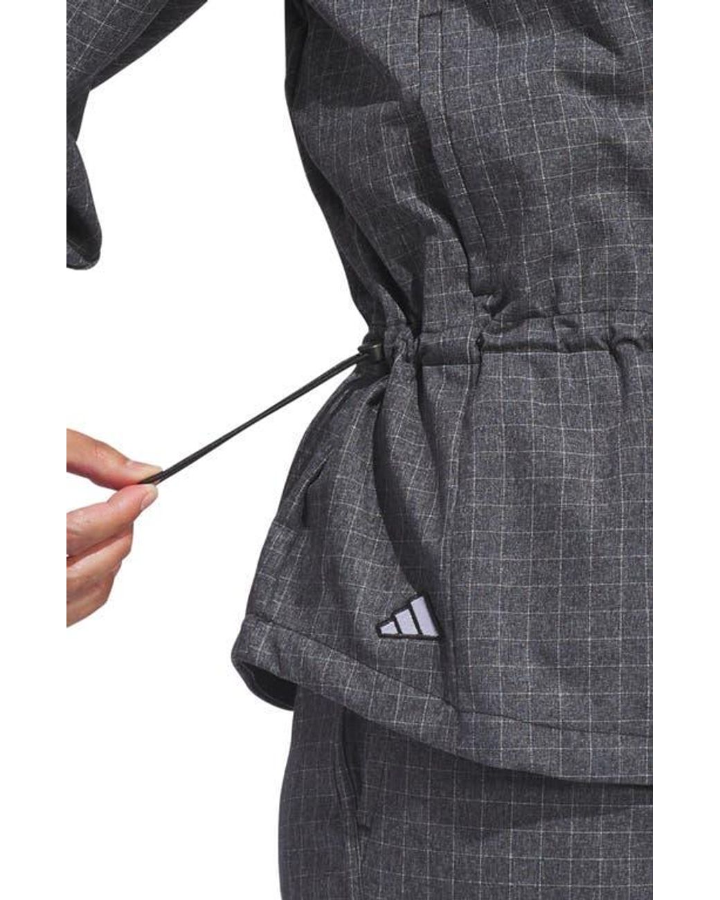 Adidas Gray Ultimate365+ Peplum Grid Jacket