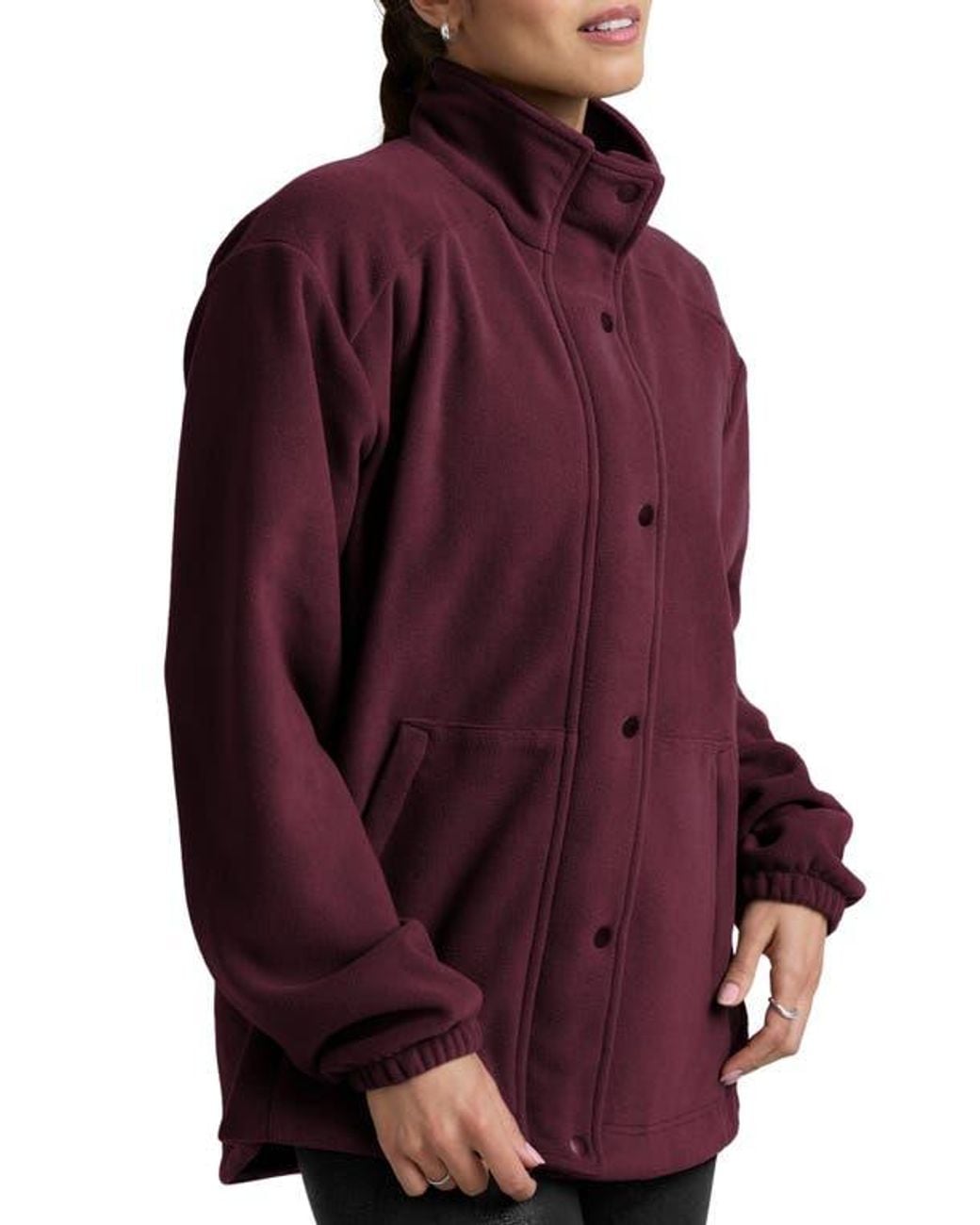 Beyond Yoga Red Explorer Fleece Jacket