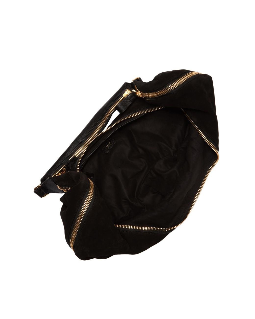 Oversized suede hobo bag top