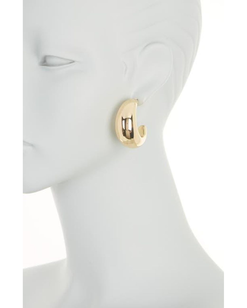 Sterling Forever Metallic Eclipse Hoop Earrings