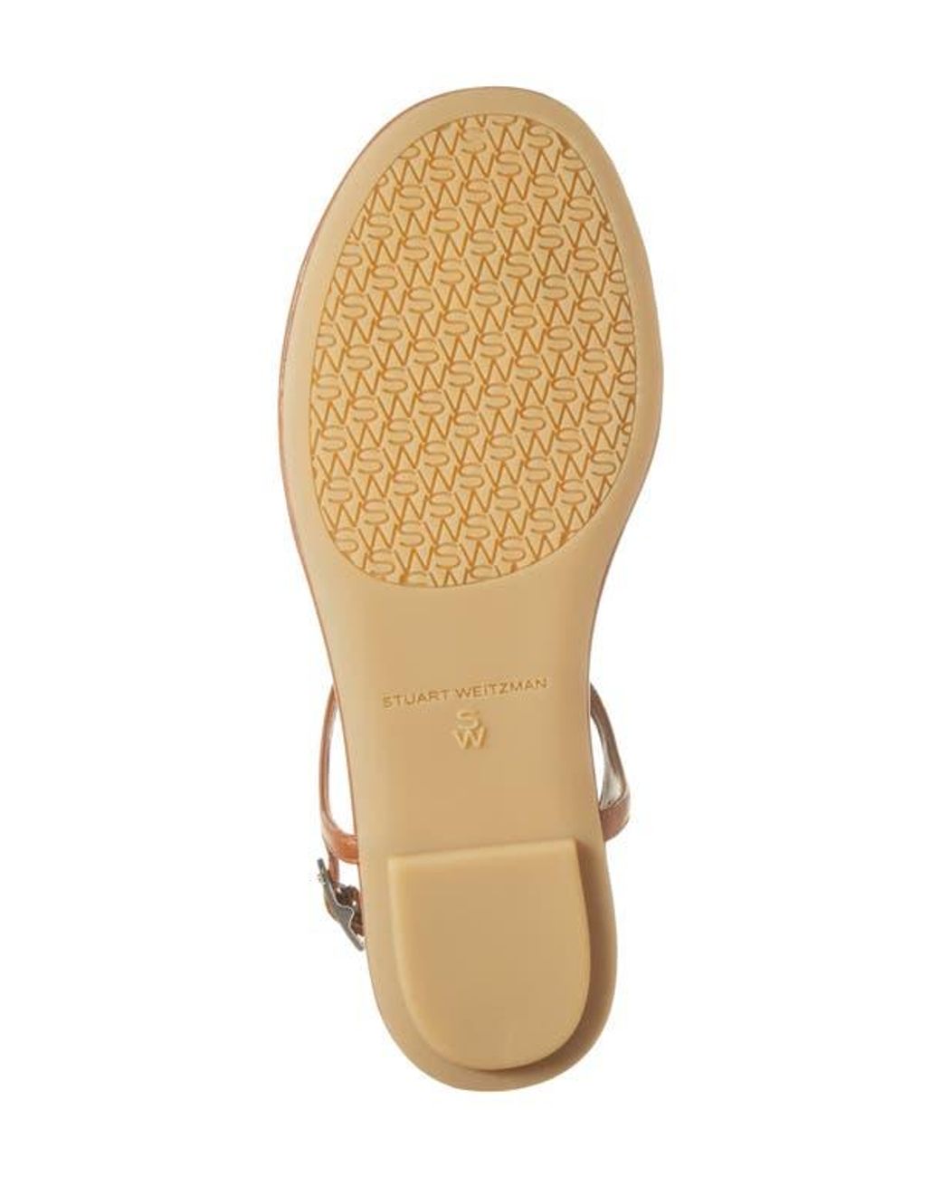 Stuart Weitzman Brown Georgie T-Strap Sandal