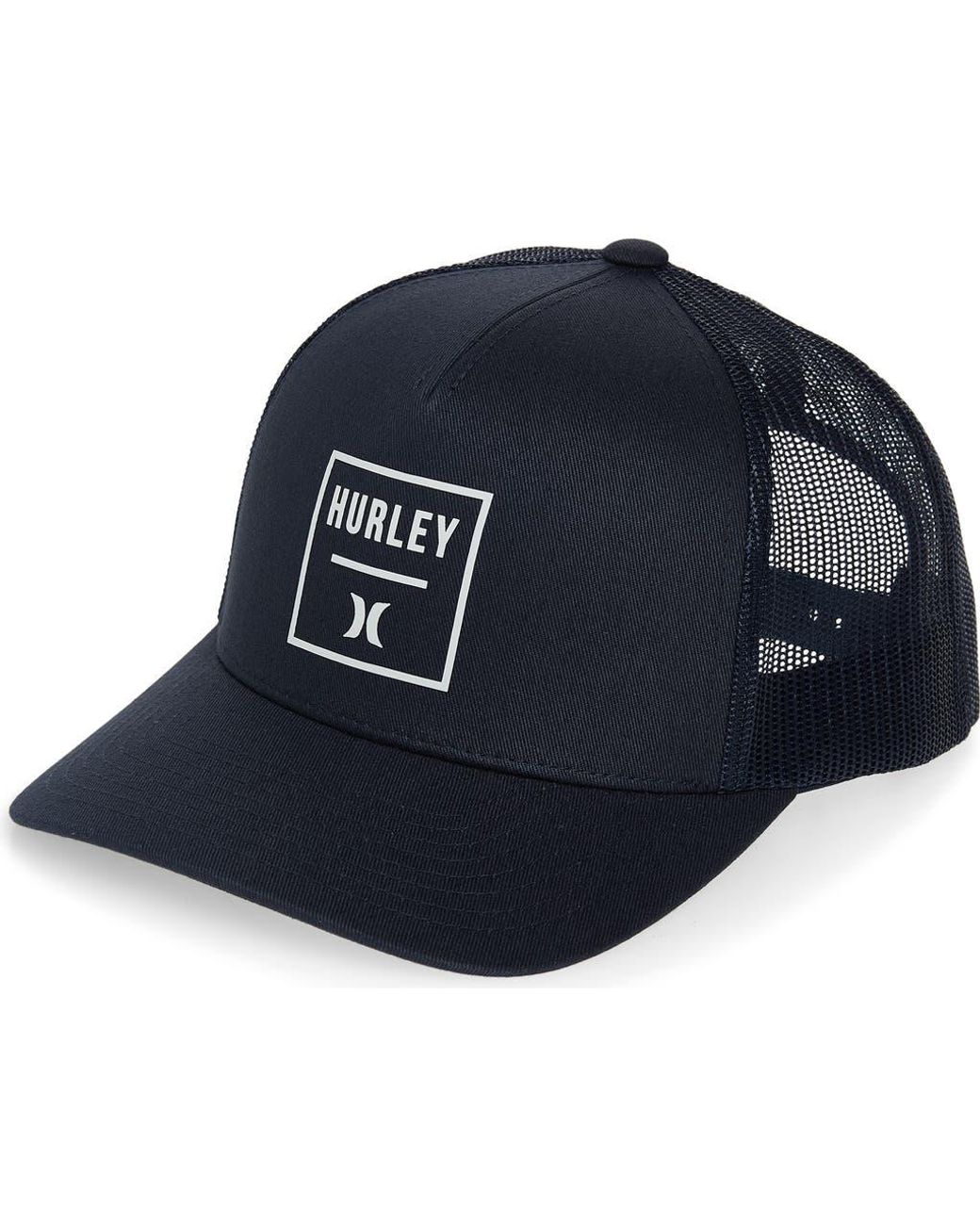 Hurley Blue Square Trucker Hat for men