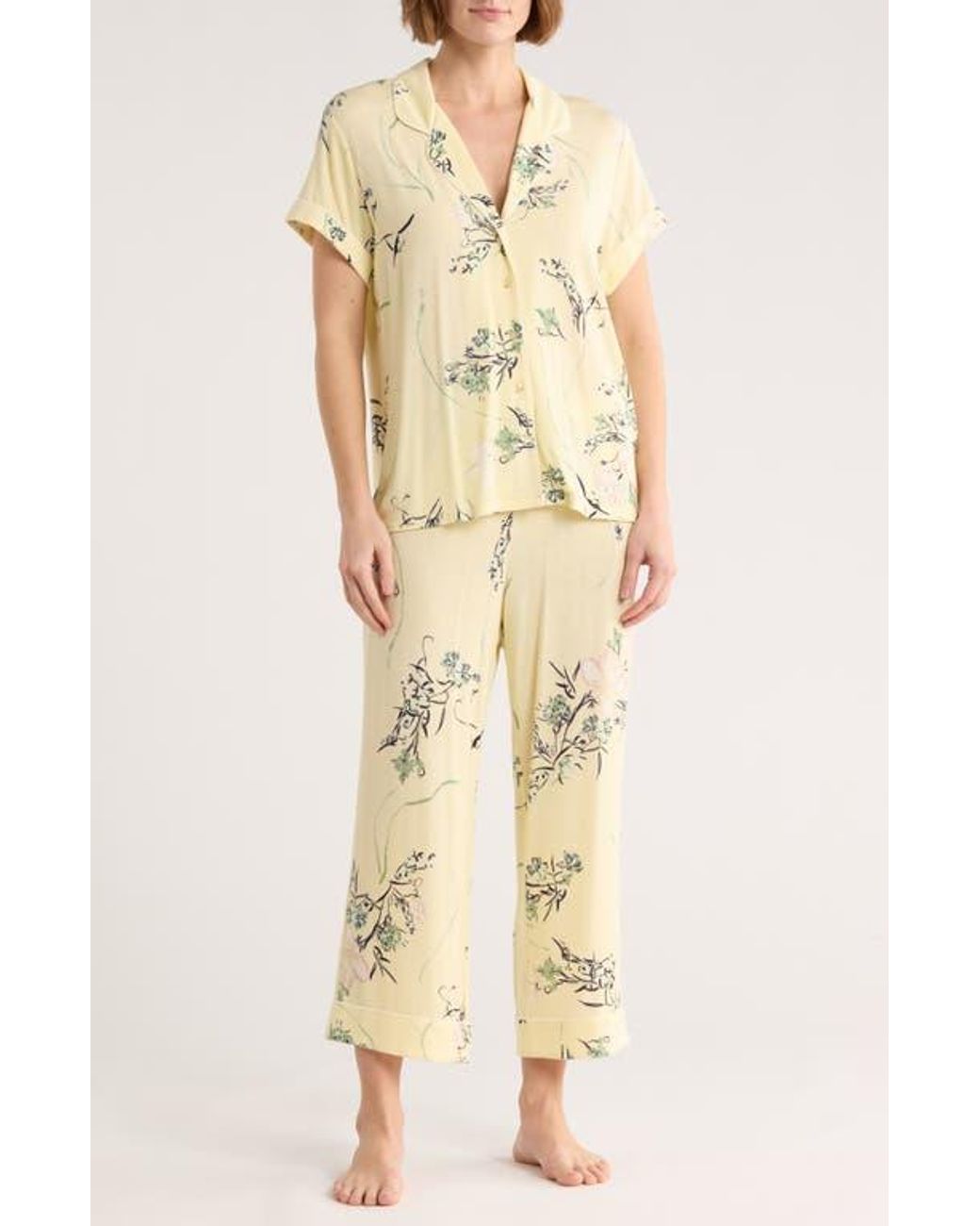 Nordstrom Rack Yellow Tranquility Cropped Pajamas