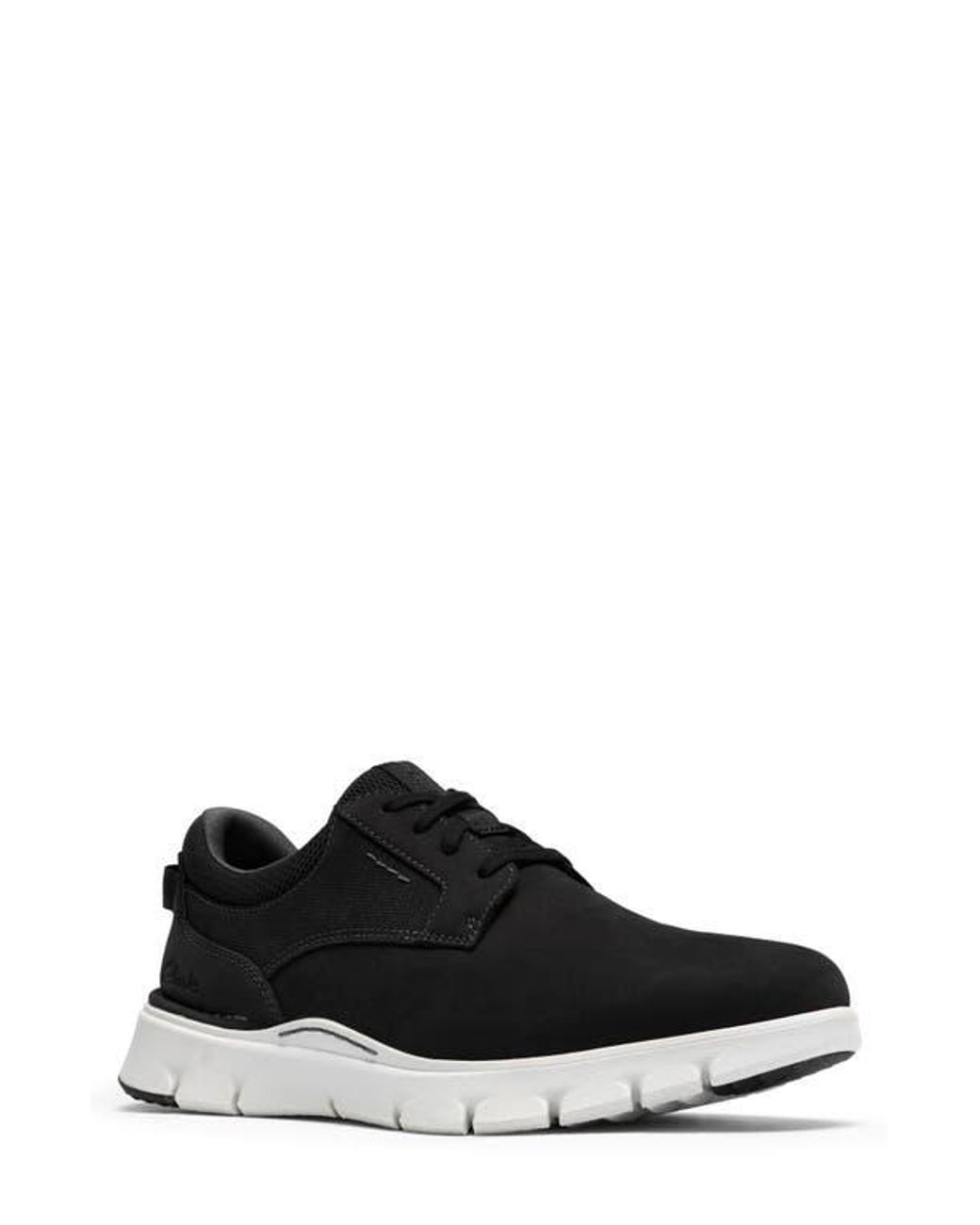 Clarks Black Step 365 Plain Toe Leather Sneaker for men